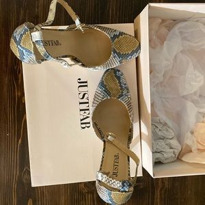 Snake skin high heels